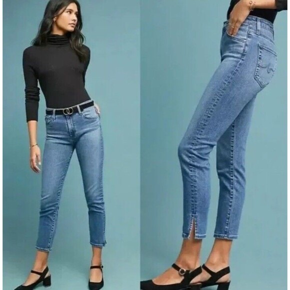 Adriano Goldschmied Jeans Womens Sz 32 ANTHROPOLOGIE High Rise Stevie Ankle - Picture 8 of 11